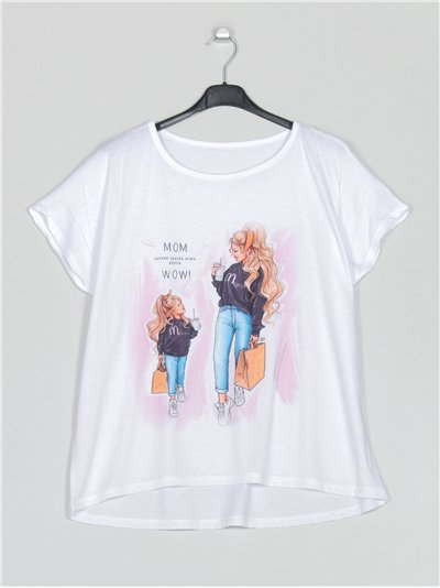 Camiseta amplia estampada 2