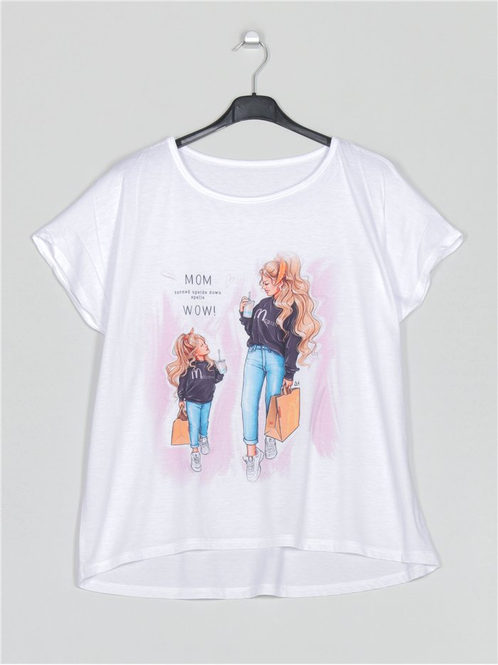 Camiseta amplia estampada