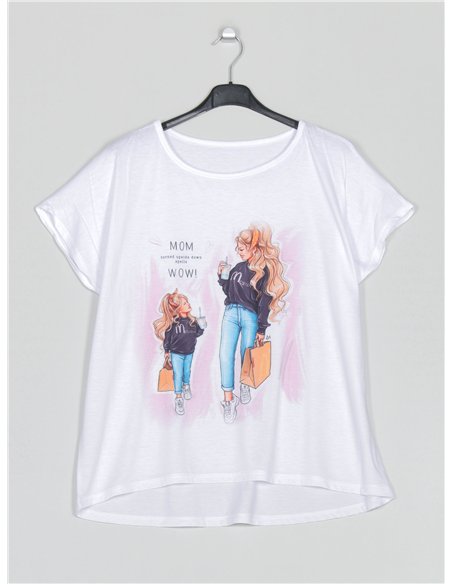 Camiseta amplia estampada