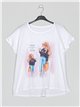 Camiseta amplia estampada