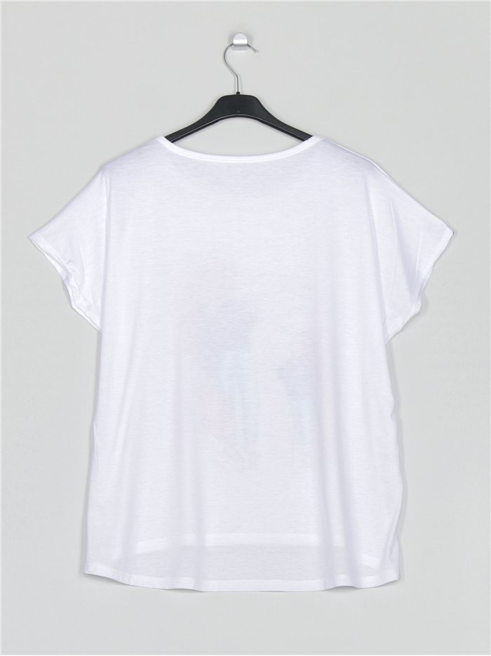 Camiseta amplia estampada