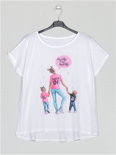 Camiseta amplia estampada 2