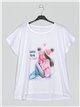 Camiseta amplia estampada