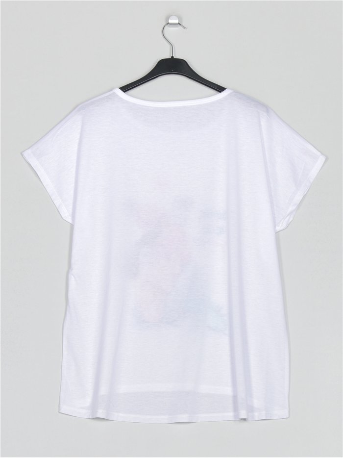 Camiseta amplia estampada