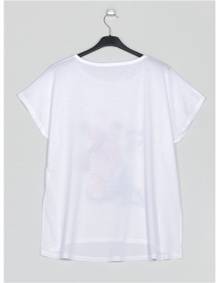 Camiseta amplia estampada