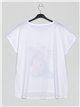 Camiseta amplia estampada
