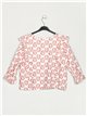 Bedruckte Bluse mit Rüschen
