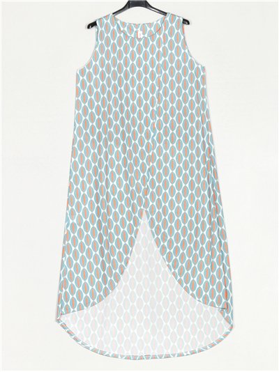 Blusa larga estampada