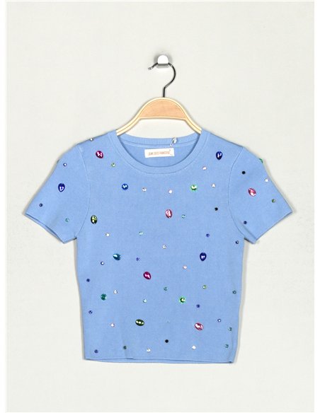 Top cropped punto joya