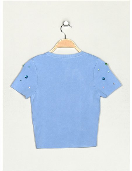 Top cropped punto joya