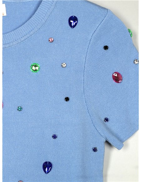 Top cropped punto joya