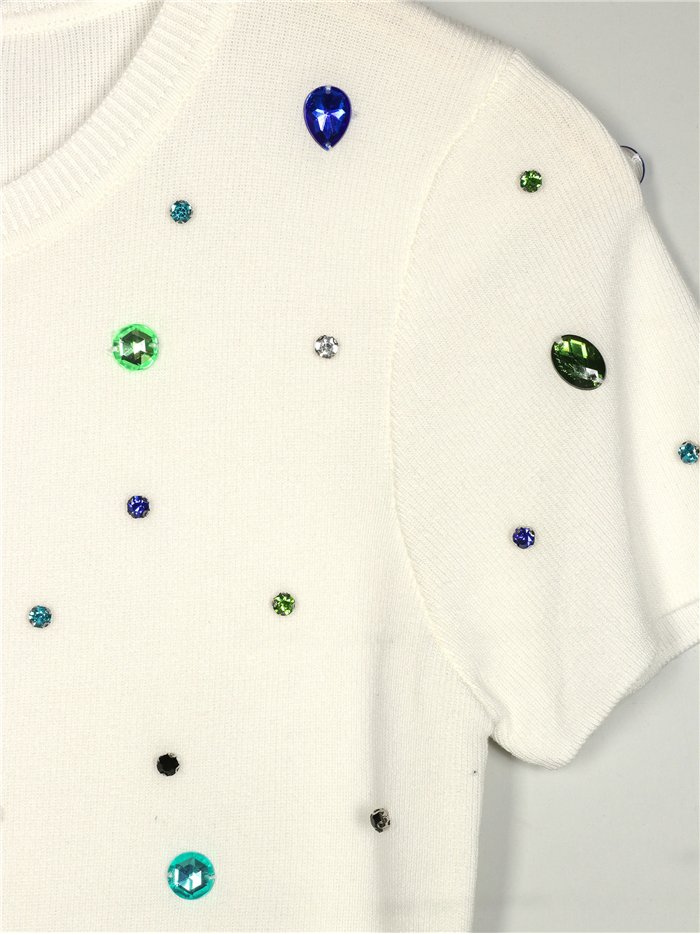 Kurzes, juwelenfarbenes Stricktop