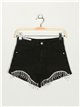 Short denim strass