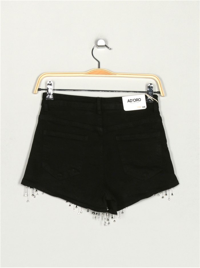 Short denim strass
