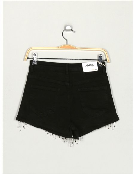 Short denim strass