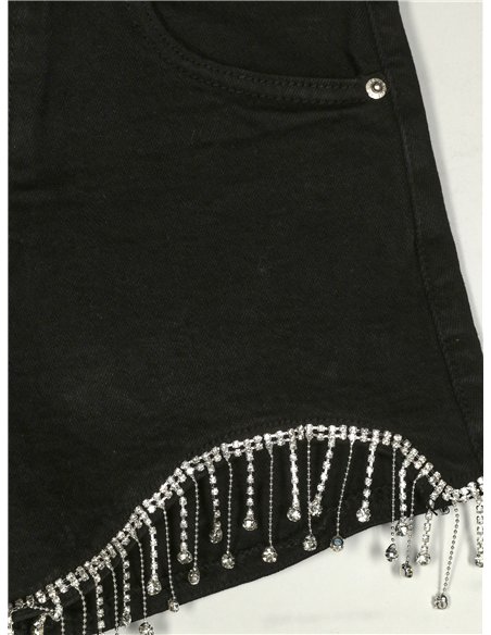 Short denim strass