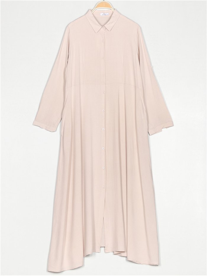 Vestido camisero maxi