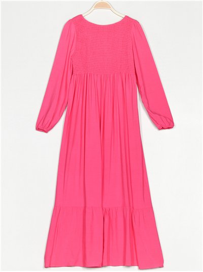 Vestido largo frunces 2
