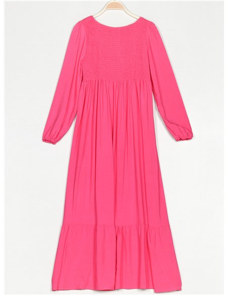 Vestido largo frunces