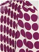 Robe longue à pois avec fronces