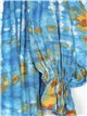 Vestido largo tie-dye frunces