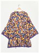 Vestido amplio estampado borlas