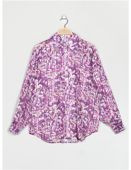 Camisa estampada efecto seda