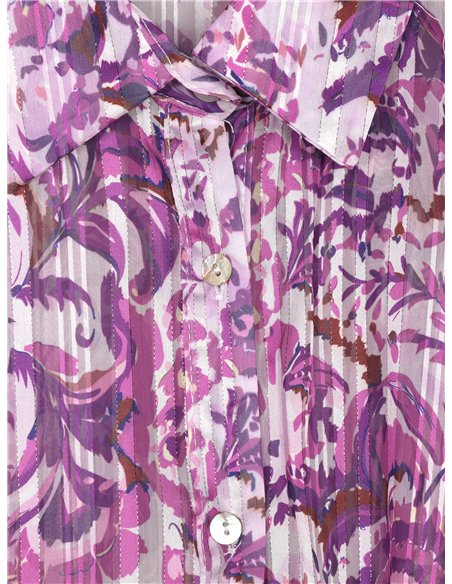 Camisa estampada efecto seda