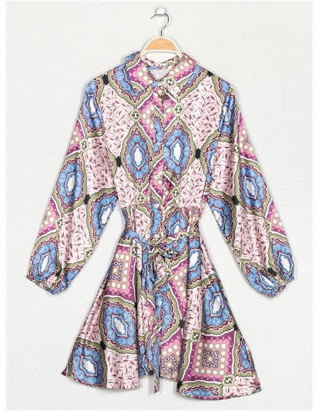 Vestido camisero estampado