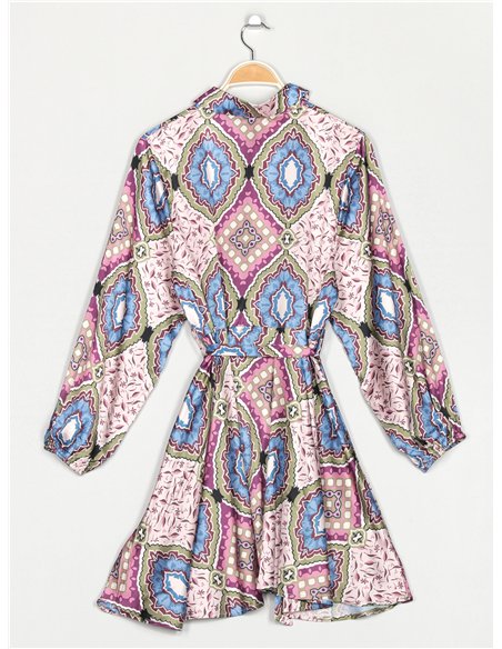 Vestido camisero estampado