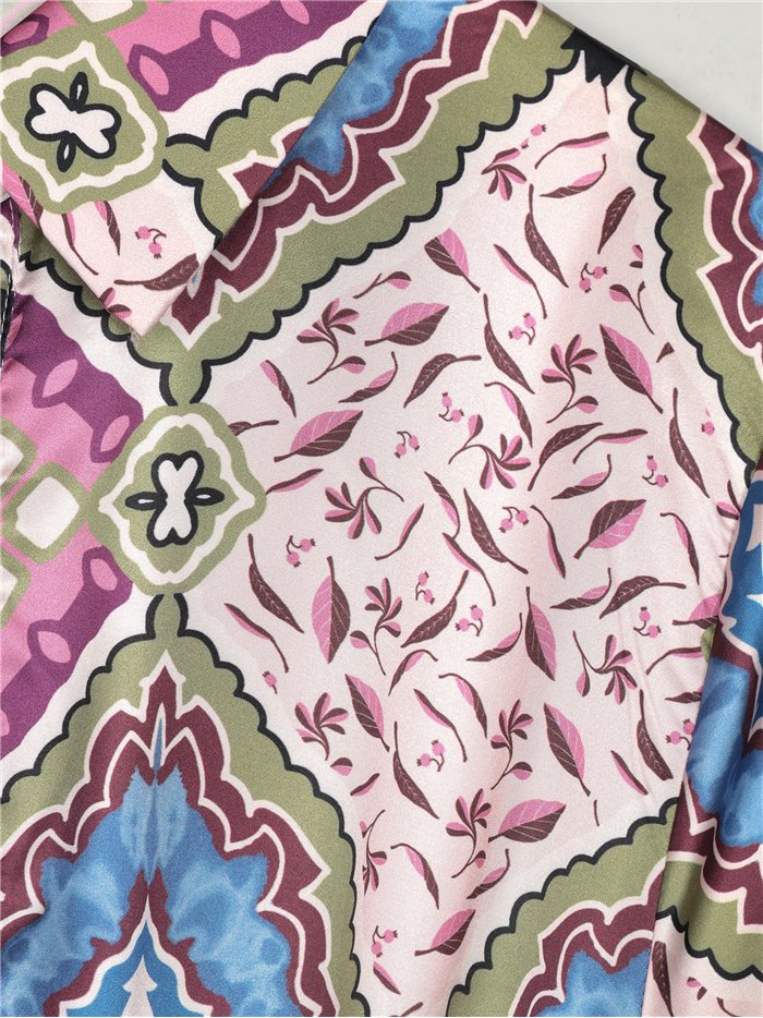 Vestido camisero estampado