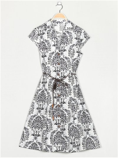 Vestido camisero estampado