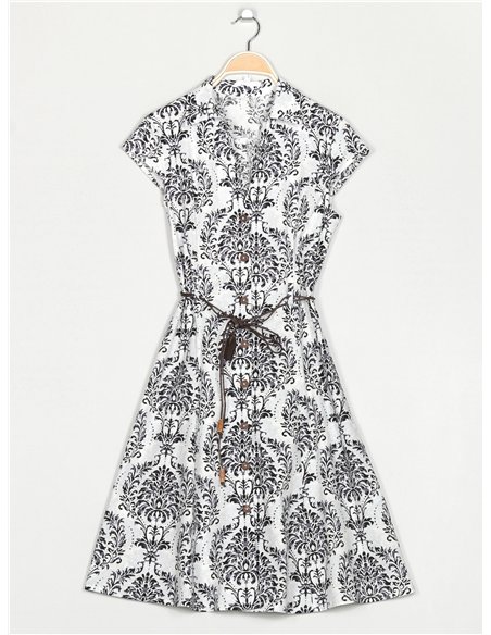Vestido camisero estampado