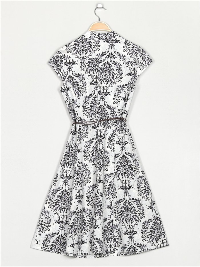 Vestido camisero estampado