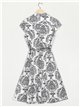 Vestido camisero estampado