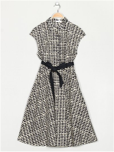 Vestido camisero estampado