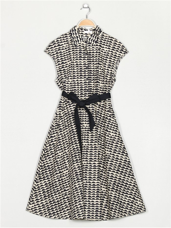 Vestido camisero estampado