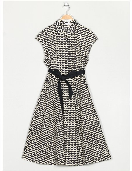 Vestido camisero estampado