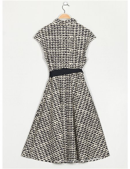 Vestido camisero estampado
