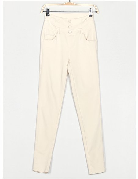 Pantalón superskinny botones
