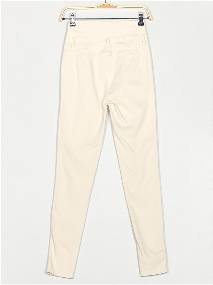 Pantalón superskinny botones