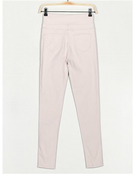 pantaloni super skinny con bottoni