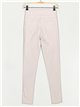 pantaloni super skinny con bottoni