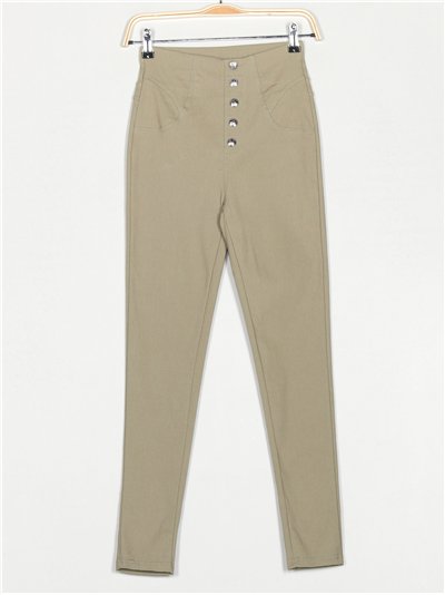 Pantalon super skinny à boutons