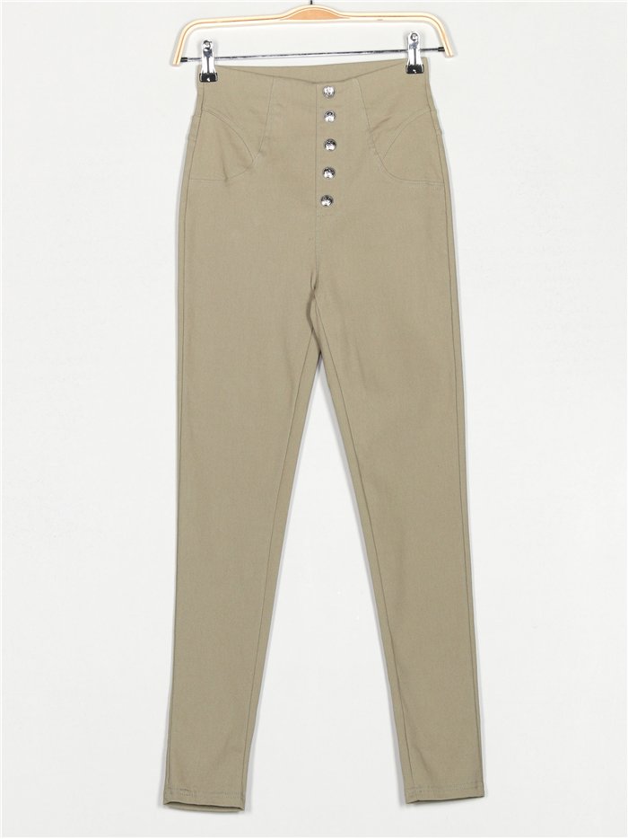 Pantalon super skinny à boutons