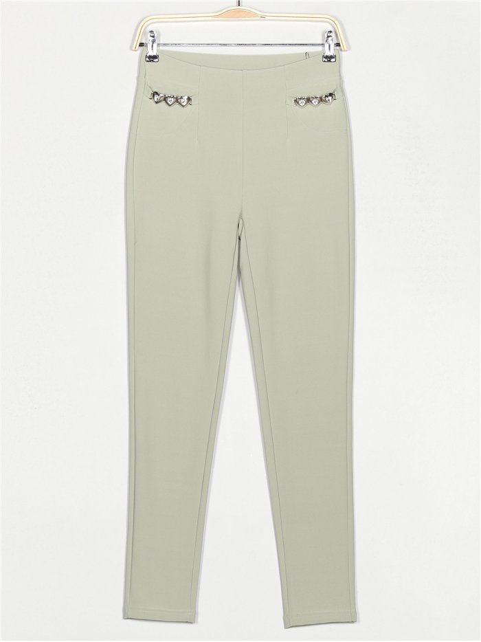 Pantalón elástico corazoncitos