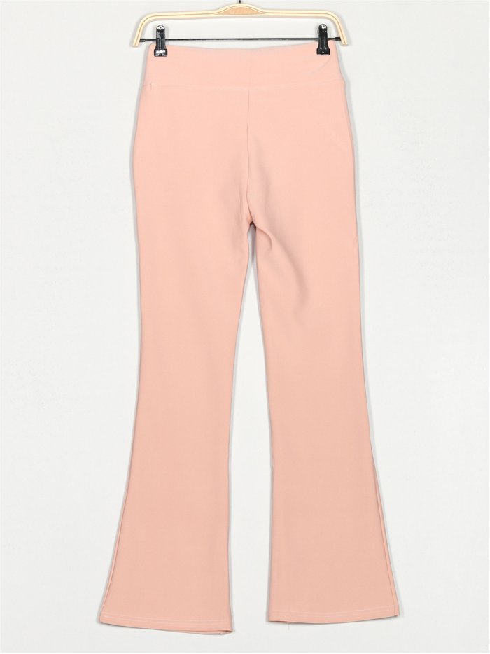 Pantalón flare detalle metálico