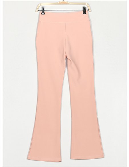 Pantalón flare detalle metálico