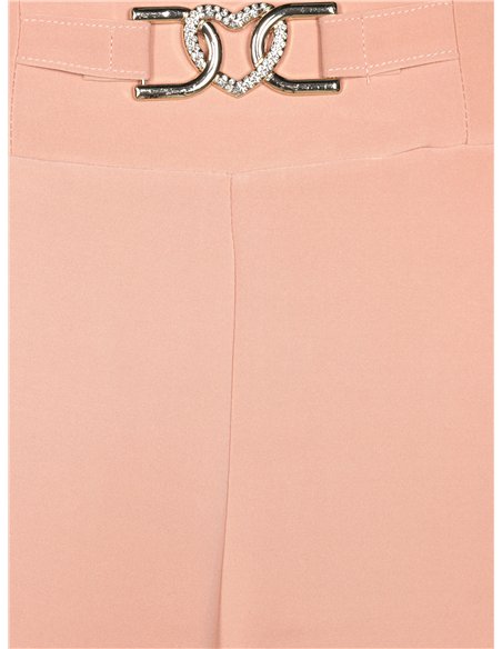 Pantalón flare detalle metálico