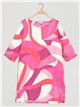 Vestido satinado estampado